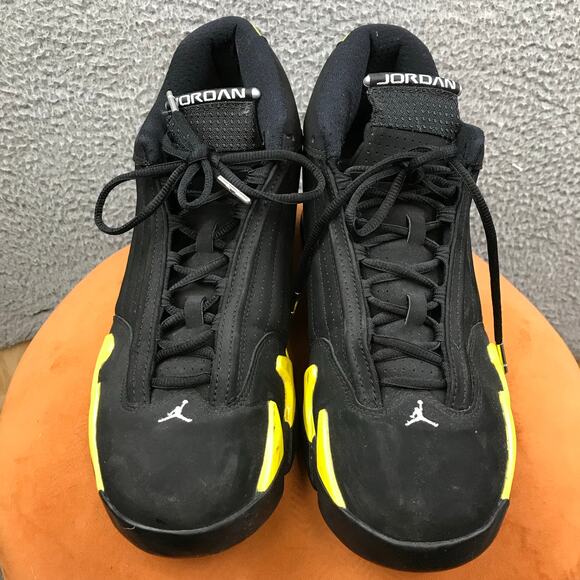 Nike Air Jordan XIV 14 Retro Thunder 487471-070 Size 11 Yellow Black